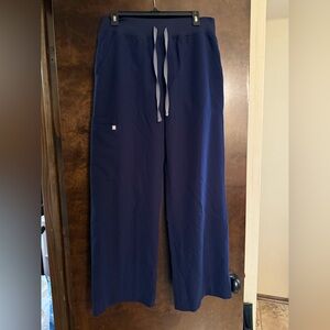 Women's Navy High Waisted Isabel Wide Leg - Scrub Pant